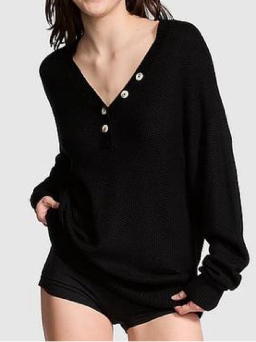 VS Pink Sweater and Pant Matching Set- Black